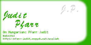 judit pfarr business card